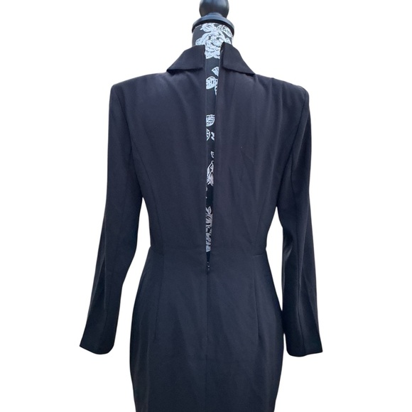 Express Black Mini Blazer Dress - Tailored V-Neck - Picture 5 of 5